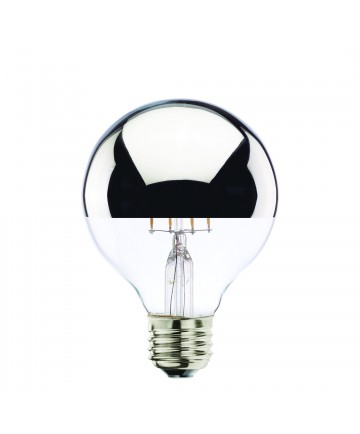 Bulbrite 776570 | 4 Watt LED Half Chrome Filament G25 Bulb, Medium