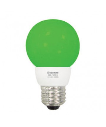 Bulbrite 770162 | 1 Watt LED G16 Globe, Medium Base, Green