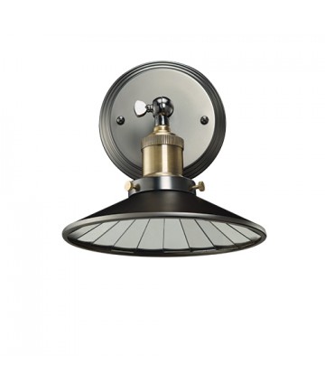 Bulbrite 810021 | Vintage 1-Light Brass Shade with Mirrored Reflector