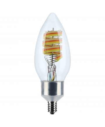 Satco S11242 4W E12 LED Light Bulb RGB and Tunable White RGB and