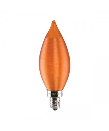 Satco S11301 2 Watts LED filament CA11 Bulb Satin Spun Amber Candelabra 120 Volt Carded