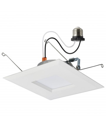 Satco S11821R1 9W LED Downlight Retrofit  5-6 Inches CCT Selectable Square White 120V
