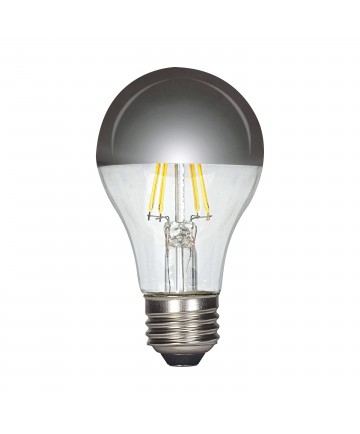 Satco S12421 A19 LED Bulb Silver Crown 6 Watt Medium Base 2700K 120 Volt