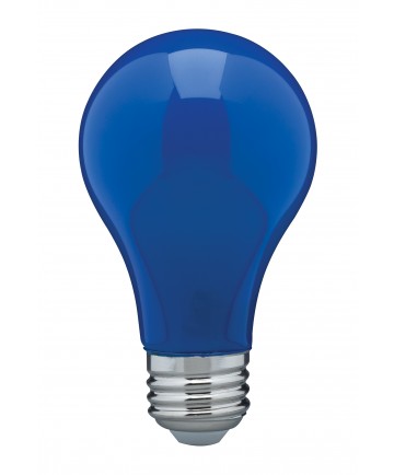 Satco S14985 8 Watt A19 LED Bulb Ceramic Blue Medium Base 120 volts