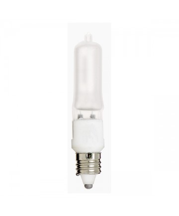 Satco S1913 35Q/FR/MC 35 Watt T4 E11 Mini Candelabra Base Halogen Light Bulb Frosted