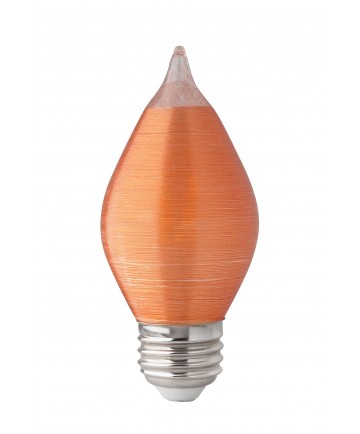 Satco S23412 4 Watts C15 LED Satin Spun Amber Medium base 2100K 120V Light Bulb