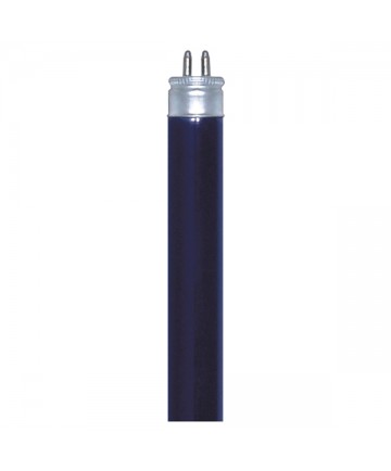 Satco S2907 Satco F6T5/BLB 6 Watt T5 9 inch Mini Bi-Pin Base Blacklight Blue Preheat Fluorescent Tube/Linear Lamp