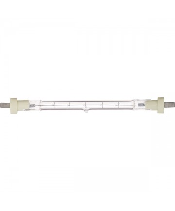 Satco S3180 300T3Q/CL 300 Watt 120 Volt T3 Blade 145mm J-Type Clear Halogen Light Bulb