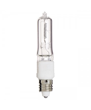 Satco S3181 500Q/CL 500 Watt T4 Halogen Bulb E11 Mini Candelabra Base Clear