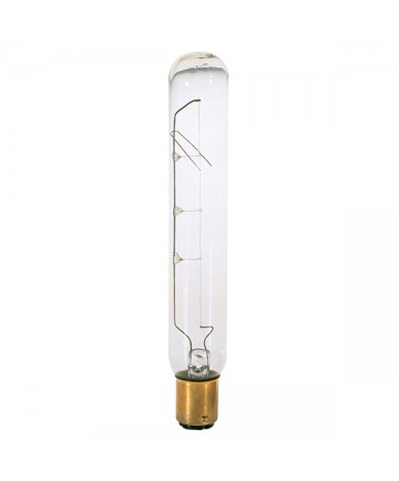 Satco S3248 Satco 25T6.5DC 25 Watt 130 Volt T6.5 Double Contact Bayonet Base Clear Tubular Light Bulb