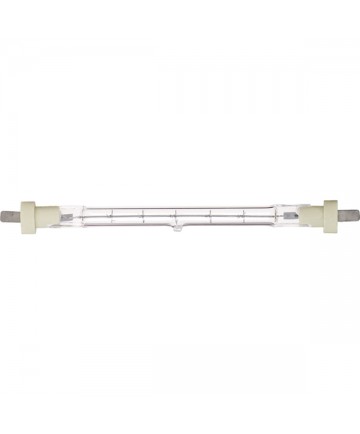 Satco S3429 Satco 300T3Q/CL 300 Watt 120 Volt T3 Blade Base 145mm J-Type Clear Double Ended Quartz Halogen Light Bulb