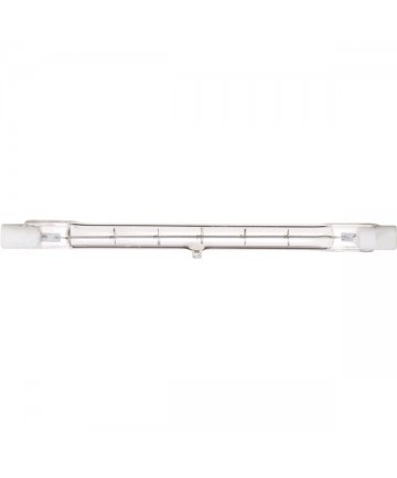 Satco S3495 Satco 200T3Q/CL 200 Watt 120 Volt T3 R7S Base 118mm J-Type (long) Clear Double Ended Quartz Halogen Carded Light Bulb