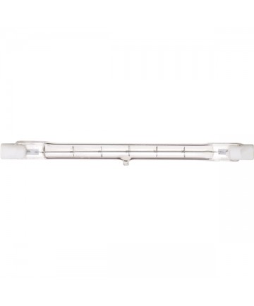 Satco S3496 Satco 300T3Q/CL 300 Watt 120 Volt T3 R7S Base 118mm J-Type (long) Clear Double Ended Quartz Halogen Carded Light Bulb