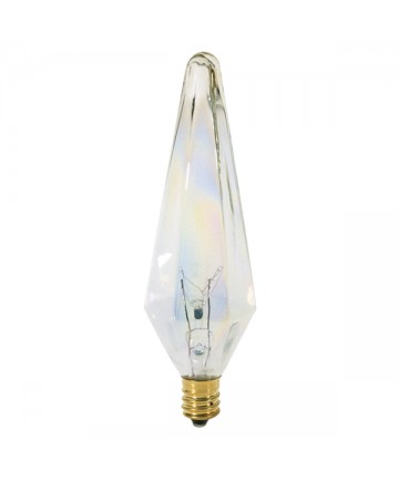 Satco S3749 Satco 40HX10.5/AU 40 Watt 120 Volt HX10.5 Candelabra Base Prismatic Aurora Incandescent Light Bulb - DISCONTINED