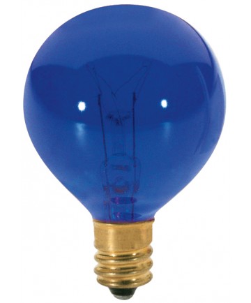 Satco S3848 10G12.5 E12 TRANS BLUE 130V 10 Watts 130 Volts