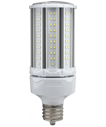 Satco S39394 54 Watts LED Corn HID Replacement Bulb 5000K EX39 Mogul Base 100-277 Volts