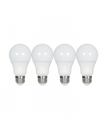 Satco|Nuvo S39596 | Satco A19 LED Bulb 9.5 Watt Frosted 2700K 120 Volts 4-Pack