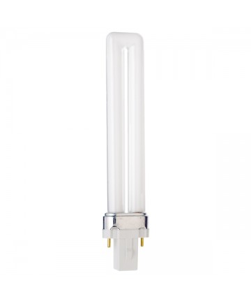 Satco S6707 Satco CF9DS/835 9 Watt T4 G23 Base 3500K Dulux S Compact Fluorescent Light Bulb (CFL)