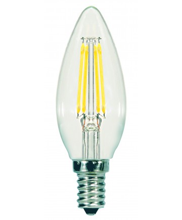 Satco S9960 5.5W CTC/LED/27K/CL/120V 5.5 Watts C11 LED Clear