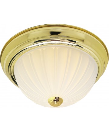 Nuvo Lighting SF76/124 2 Light 11" Flush Mount Frosted Melon Glass