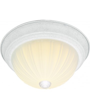 Nuvo Lighting SF76/127 2 Light 13" Flush Mount Frosted Melon Glass