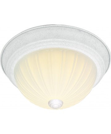 Nuvo Lighting SF76/127 2 Light 13" Flush Mount Frosted Melon Glass