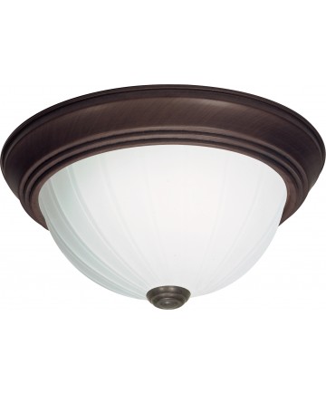 Nuvo Lighting SF76/246 2 Light 11" Flush Mount Frosted Melon Glass