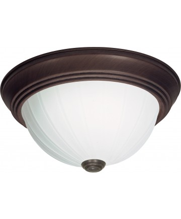 Nuvo Lighting SF76/247 2 Light 13" Flush Mount Frosted Melon Glass