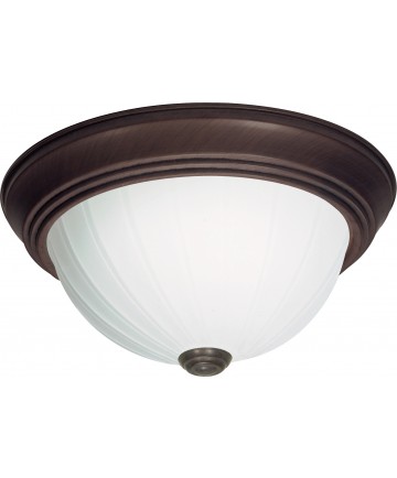 Nuvo Lighting SF76/248 3 Light 15" Flush Mount Frosted Melon Glass