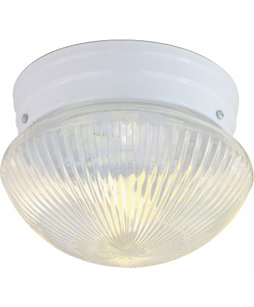 Nuvo Lighting SF76/253 2 Light 10" Flush Mount Medium Clear Ribbed