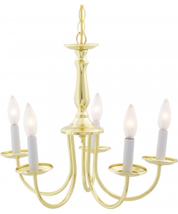 Nuvo Lighting SF76/280 5 Light 18" Chandelier with Candlesticks