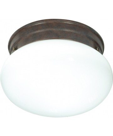 Nuvo Lighting SF76/600 1 Light 8" Flush Mount Small White Mushroom