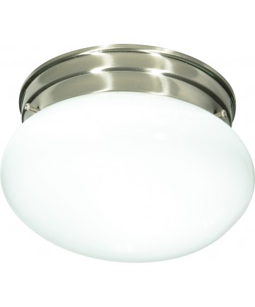 Nuvo Lighting SF76/601 1 Light 8" Flush Mount Small White Mushroom