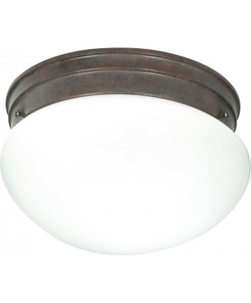 Nuvo Lighting SF76/602 2 Light 10" Flush Mount Medium White Mushroom