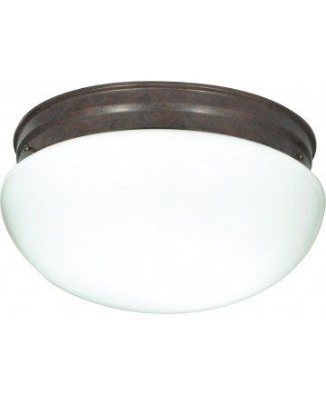 Nuvo Lighting SF76/604 2 Light 12" Flush Mount Large White Mushroom