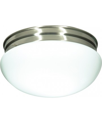 Nuvo Lighting SF76/605 2 Light 12" Flush Mount Large White Mushroom