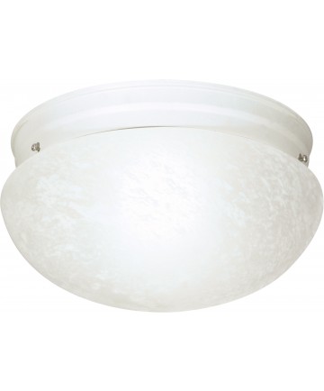 Nuvo Lighting SF76/614 2 Light 12" Flush Mount Large Alabaster