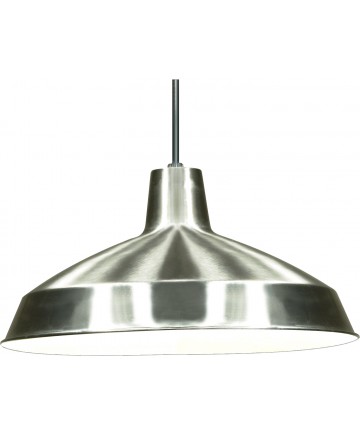 Nuvo|Satco SF76/661 | 1 Light Warehouse Lamp Shade Pendant 16 inch Light Fixture Brushed Nickel