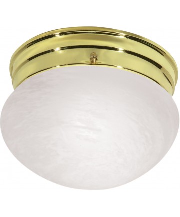 Nuvo Lighting SF76/672 1 Light 8" Flush Mount Small Alabaster Mushroom