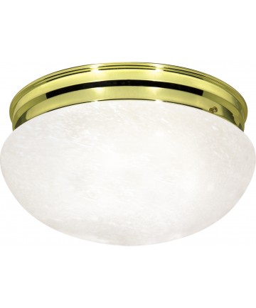 Nuvo Lighting SF76/678 2 Light 12" Flush Mount Large Alabaster