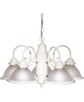 Nuvo Lighting SF76/693 5 Light 22" Chandelier With Frosted Ribbed