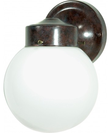 Nuvo Lighting SF76/703 1 Light 6" Porch Wall With White Globe