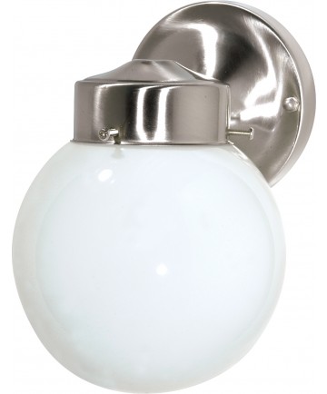 Nuvo Lighting SF76/705 1 Light 6" Porch Wall With White Globe