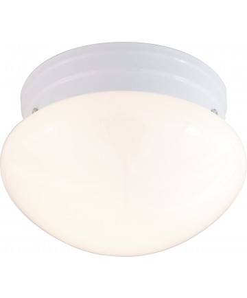 Nuvo Lighting SF77/060 1 Light 8" Flush Mount Small White Mushroom