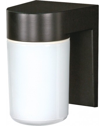 Nuvo Lighting SF77/137 1 Light 8" Utility Wall Mount With White Glass