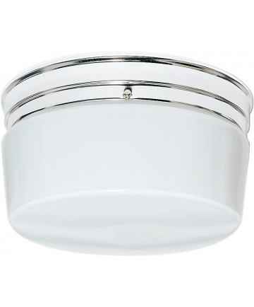 Nuvo Lighting SF77/344 2 Light 10" Flush Mount Large White Drum