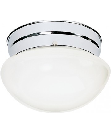 Nuvo Lighting SF77/345 1 Light 8" Flush Mount Small White Mushroom