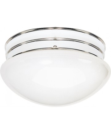 Nuvo Lighting SF77/346 2 Light 10" Flush Mount Medium White Mushroom