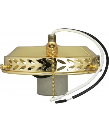Satco SF77/462 BRASS FIN WIRED FAN KIT CANDEL Canopies & Glass Holders