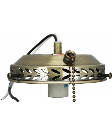 Satco SF77/466 ANT BR WIRED FAN KIT CANDELABR Canopies & Glass Holders